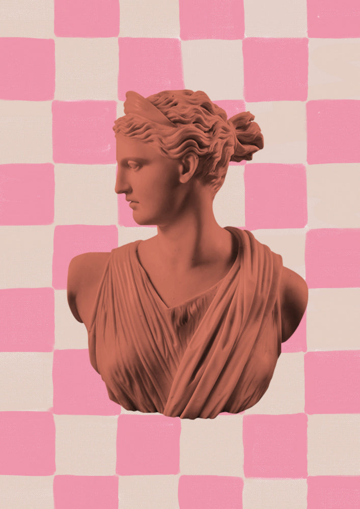 Pink Checkerboard Goddess | Poster