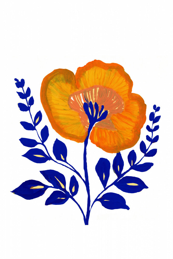 Vibrant Folk Flower | Canvas
