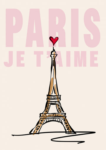 Paris Je T'aime Sketch | Canvas