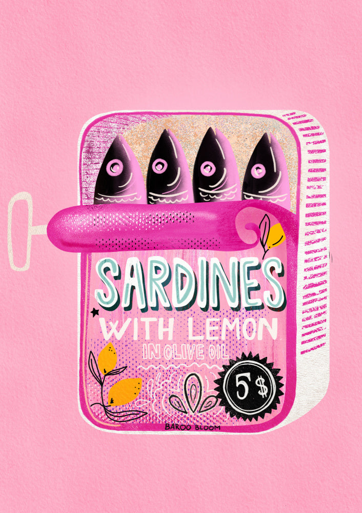 Pink Sardines With Lemon | Canvas