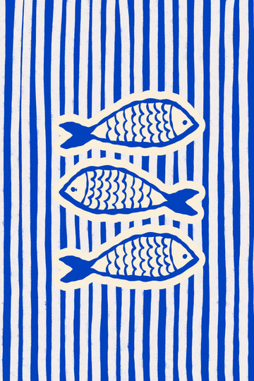 Three Blue Fish | Canvas