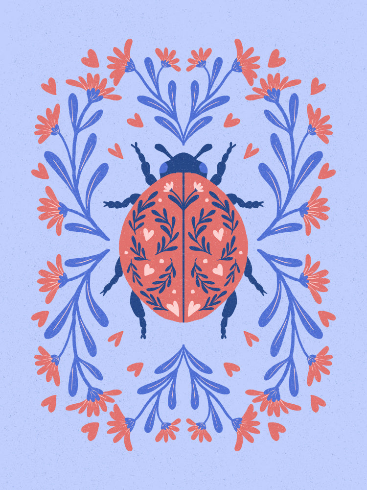 Folk Art Ladybug Wreath | Canvas