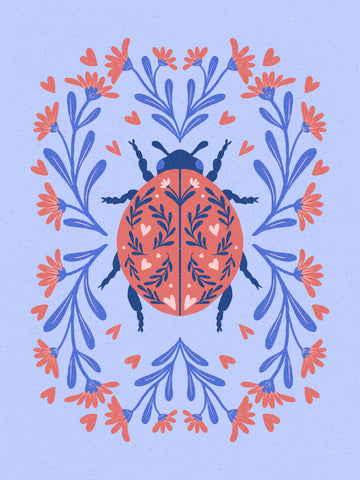 Folk Art Ladybug Wreath | Canvas