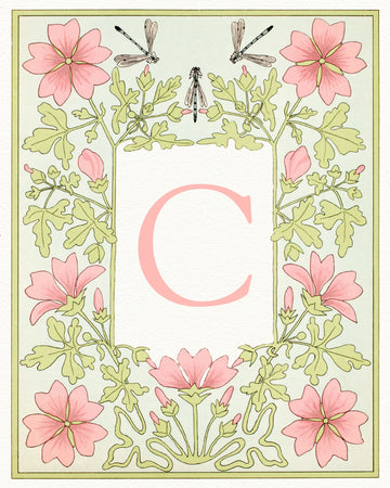 Botanical Initial C | Canvas