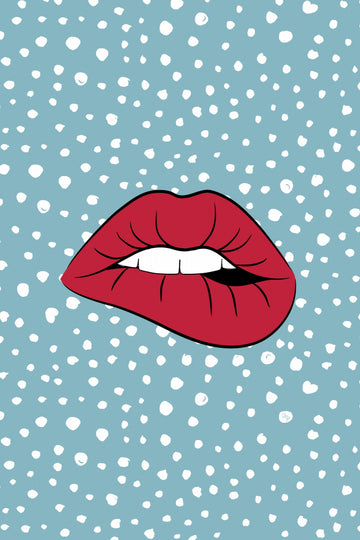 Biting Red Lip | Canvas