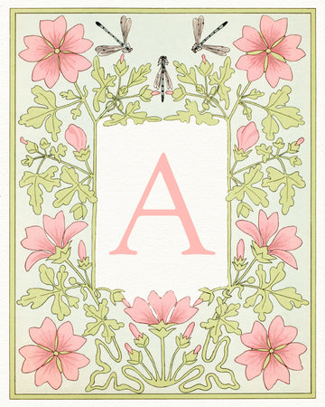Botanical Initial A | Canvas