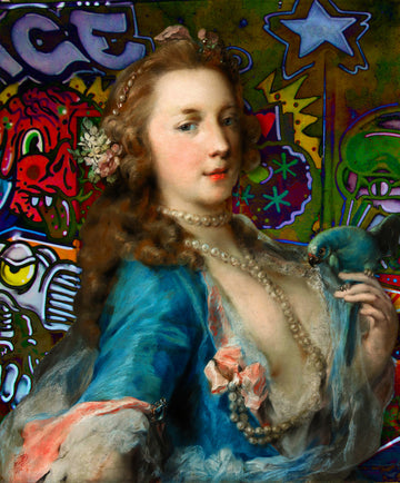 Rococo Lady Graffiti | Poster