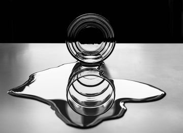 Monochrome Spilled Water | Poster