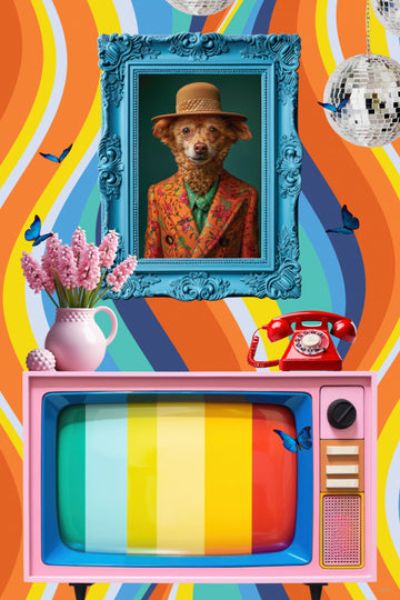 Groovy Dog Portrait | Canvas