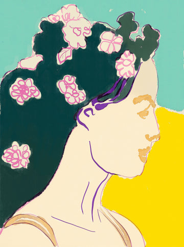 Serene Floral Portrait | Canvas