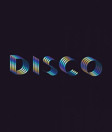 Holographic Disco Typography | Canvas