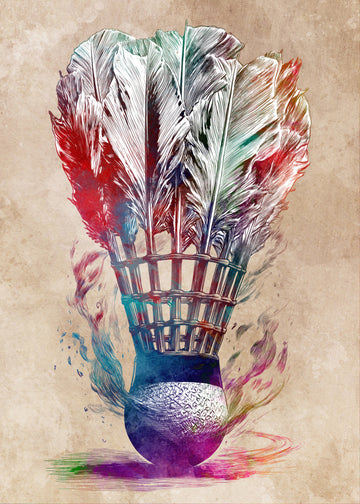 Colorful Badminton Shuttlecock | Canvas
