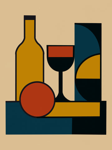 Abstract Wine Still Life | Poster