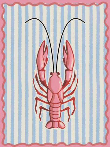 Coastal Pink Lobster | Canvas