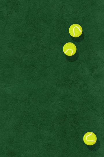 Green Court Tennis Balls | Poster