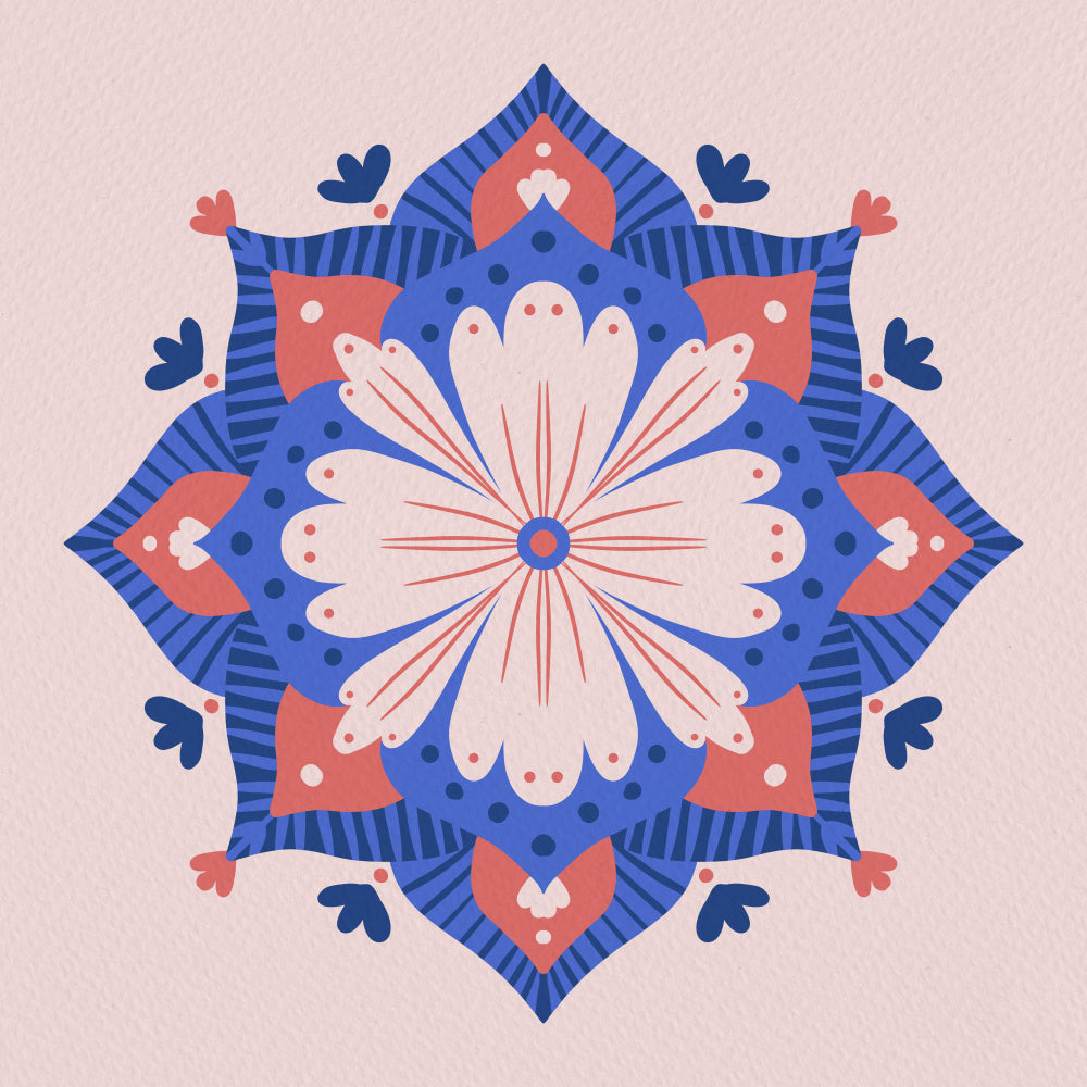 Boho Floral Mandala | Canvas