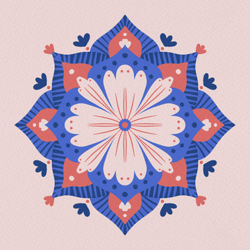 Boho Floral Mandala | Canvas