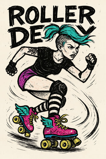 Rebel Roller Skater | Canvas