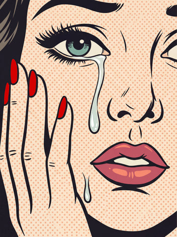 Retro Crying Woman | Poster
