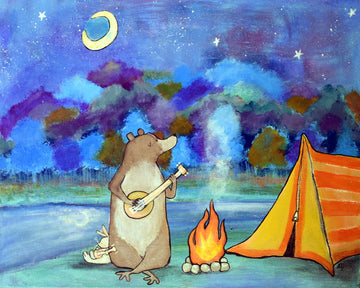 Bear Plays Banjo Camping | Poster