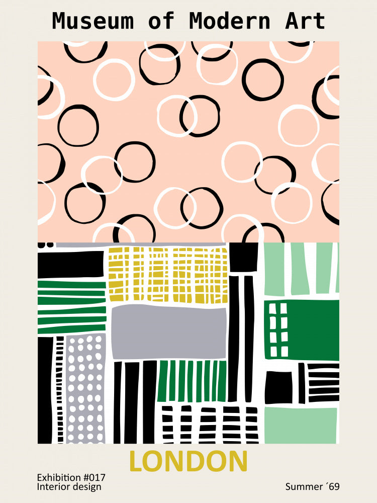 Mid Century London Abstract | Poster