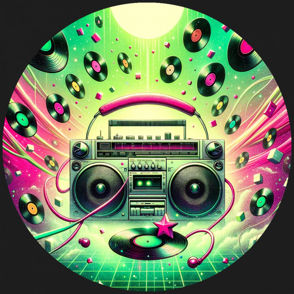 Neon Boombox Party | Poster