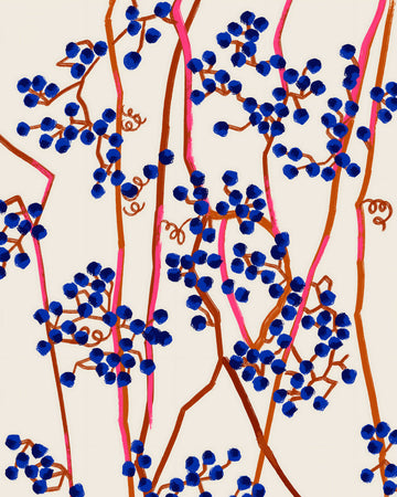 Abstract Blue Berries | Canvas