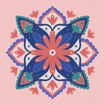 Bohemian Floral Mandala | Canvas