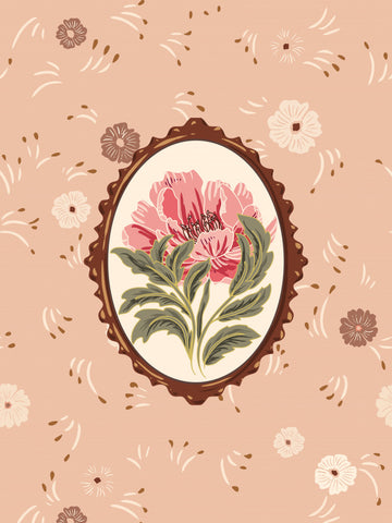Vintage Pink Flower Frame | Canvas