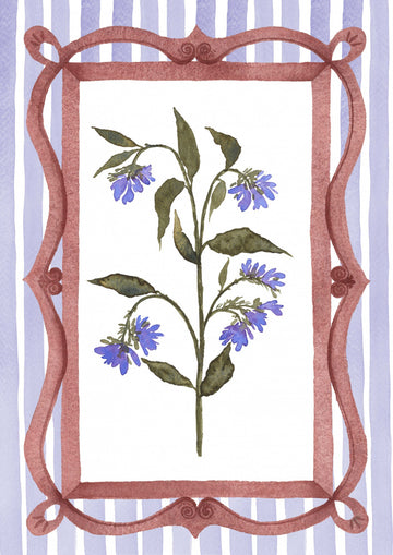 Blue Framed Botanical | Canvas