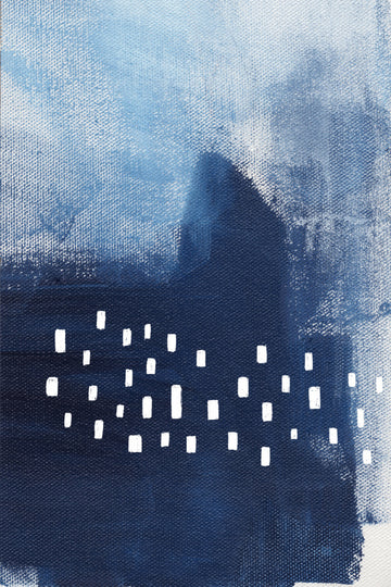 Blue Hues And White Rectangular Elements | Poster