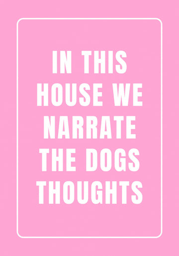 Funny Dog Thoughts Quote | Canvas
