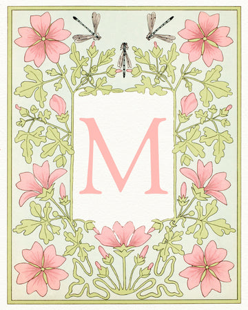 M Floral Monogram | Poster
