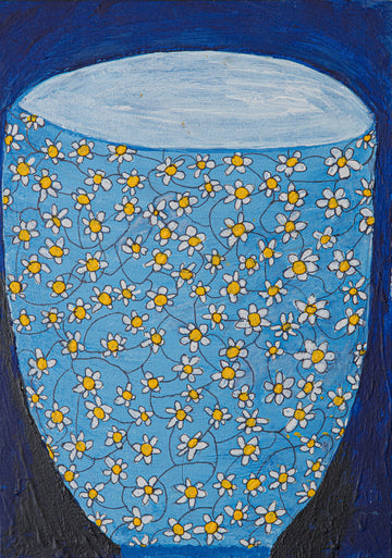 Blue Daisy Vase | Poster