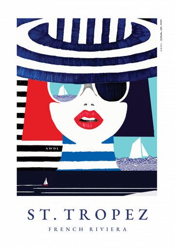 St Tropez Chic Woman | Canvas