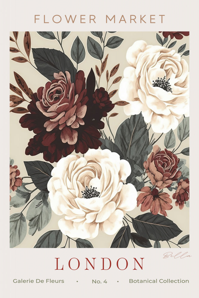 London Flower Market Roses | Poster