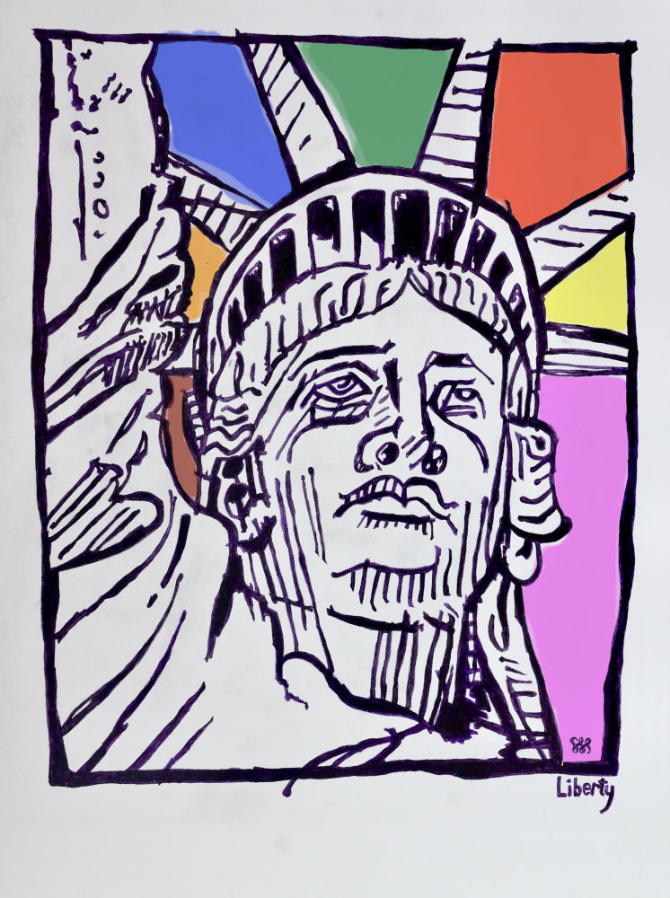 Pop Art Lady Liberty | Poster