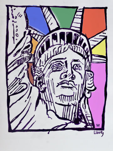 Pop Art Lady Liberty | Poster