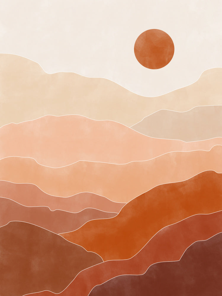 Warm Desert Layers | Canvas