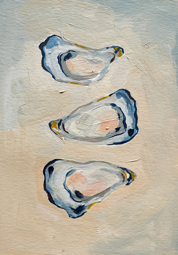 Coastal Blue Oysters | Canvas