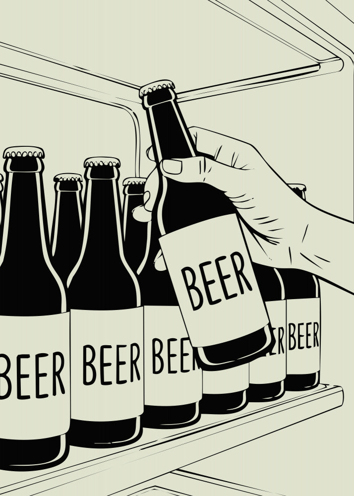 Grabbing Cold Beer | Canvas
