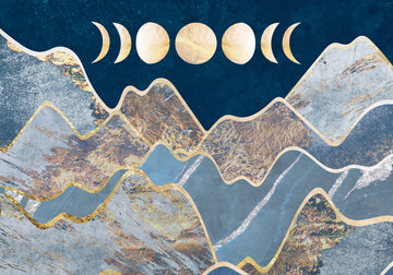 Golden Moon Mountains | Canvas