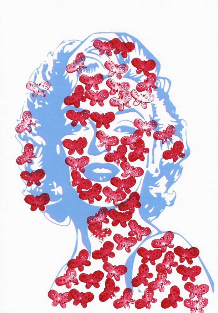 Red Butterfly Portrait | Poster