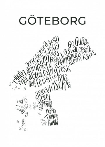 Gothenburg Slang Map | Poster