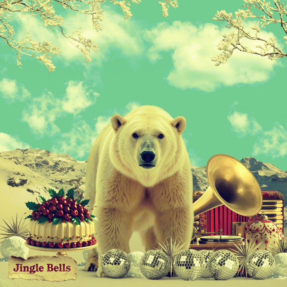Festive Polar Bear Scene | Canvas
