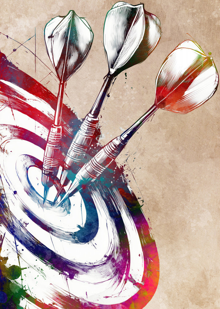 Vibrant Darts Target | Poster