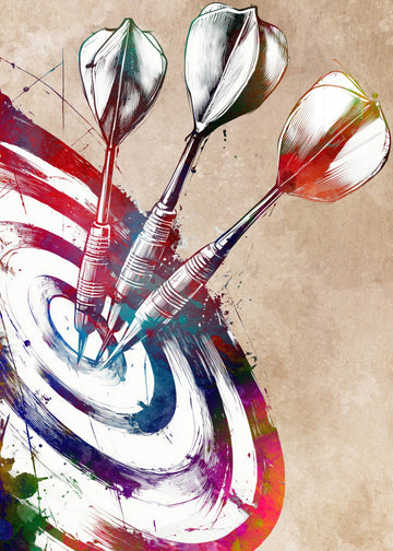 Vibrant Darts Target | Poster