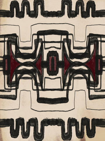 Red Tribal Geometry | Canvas