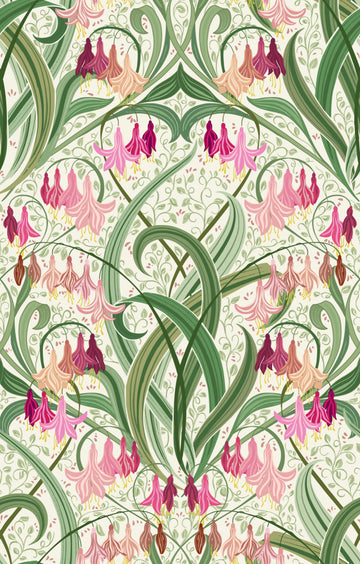 Graceful Pink Botanical Pattern | Canvas