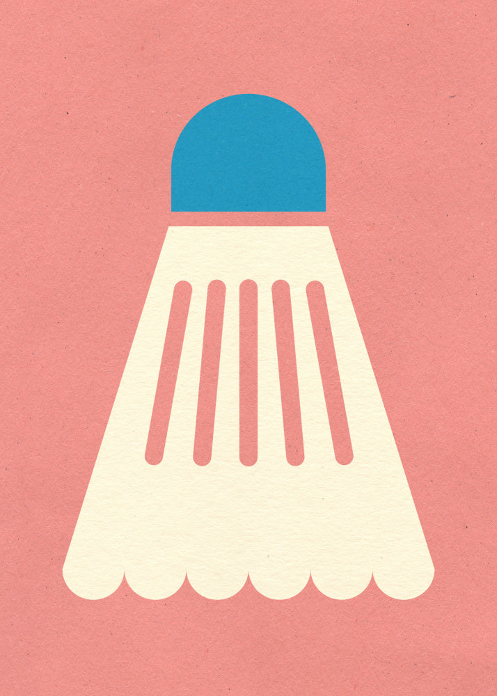 Badminton White Blue | Poster